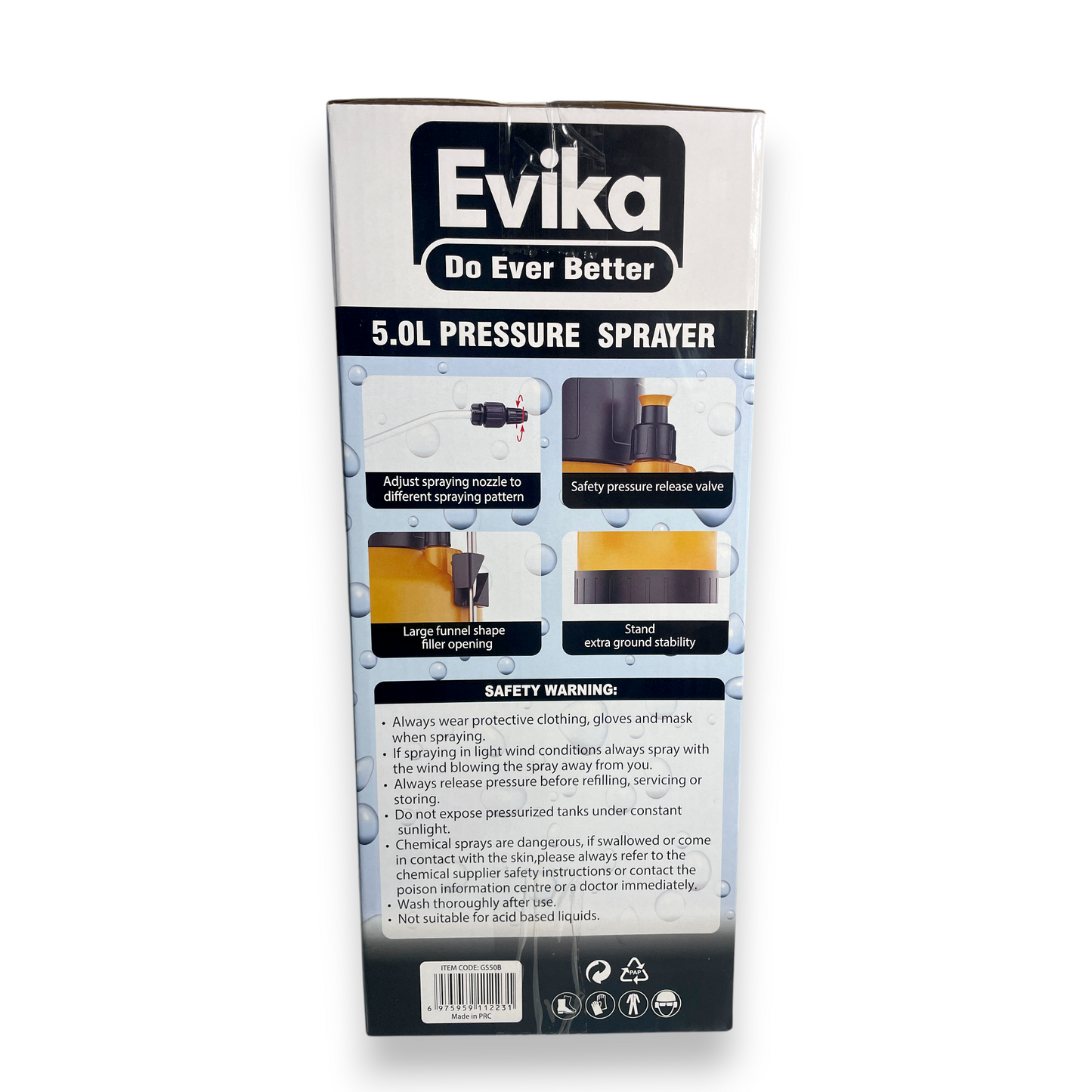 Evika 5L Pump Sprayer - Large areas, semi-professional indoor and outdoor use