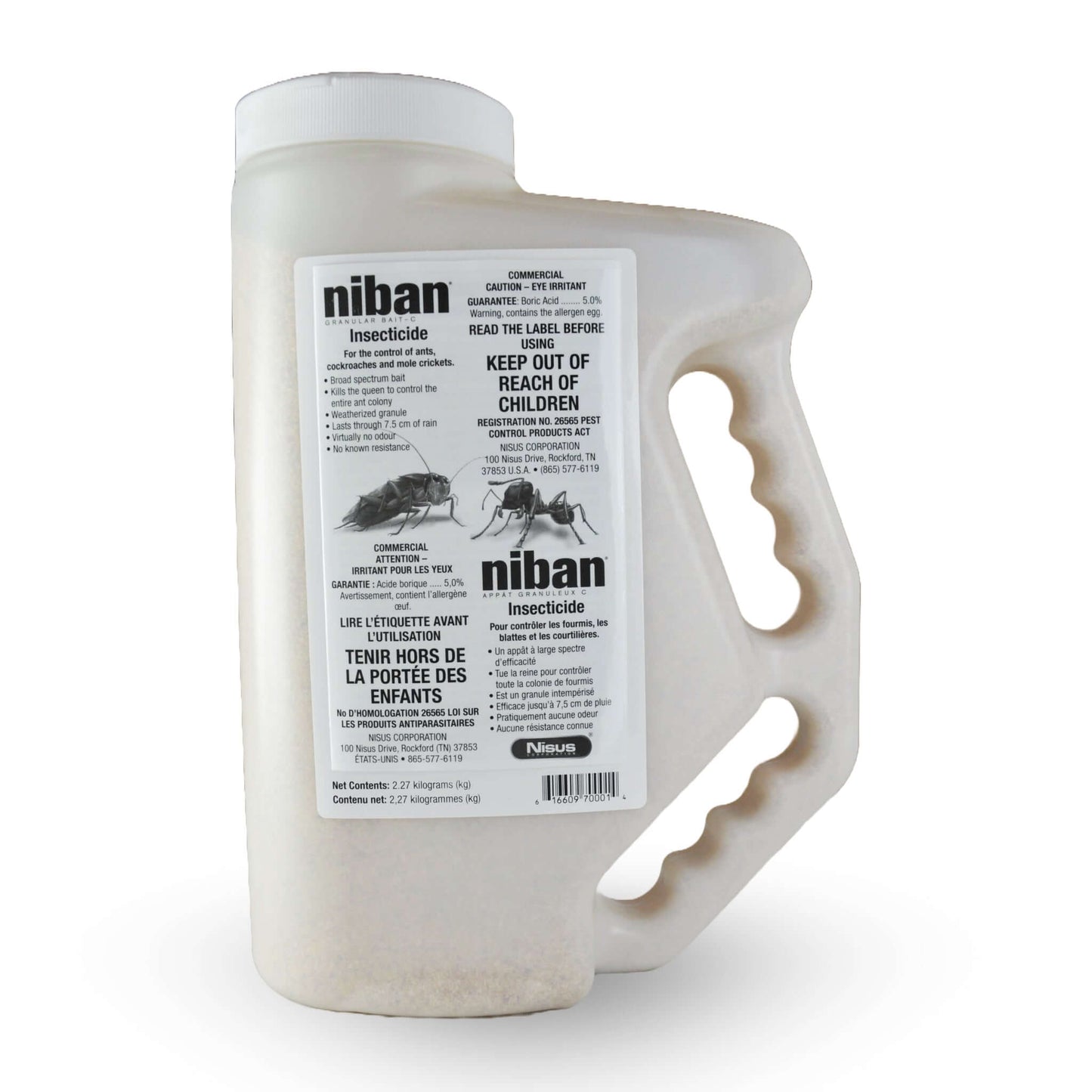 Niban Appât en Granule C pour Fourmis et Cafards 2,27 kg | L'exterminateur en ligne