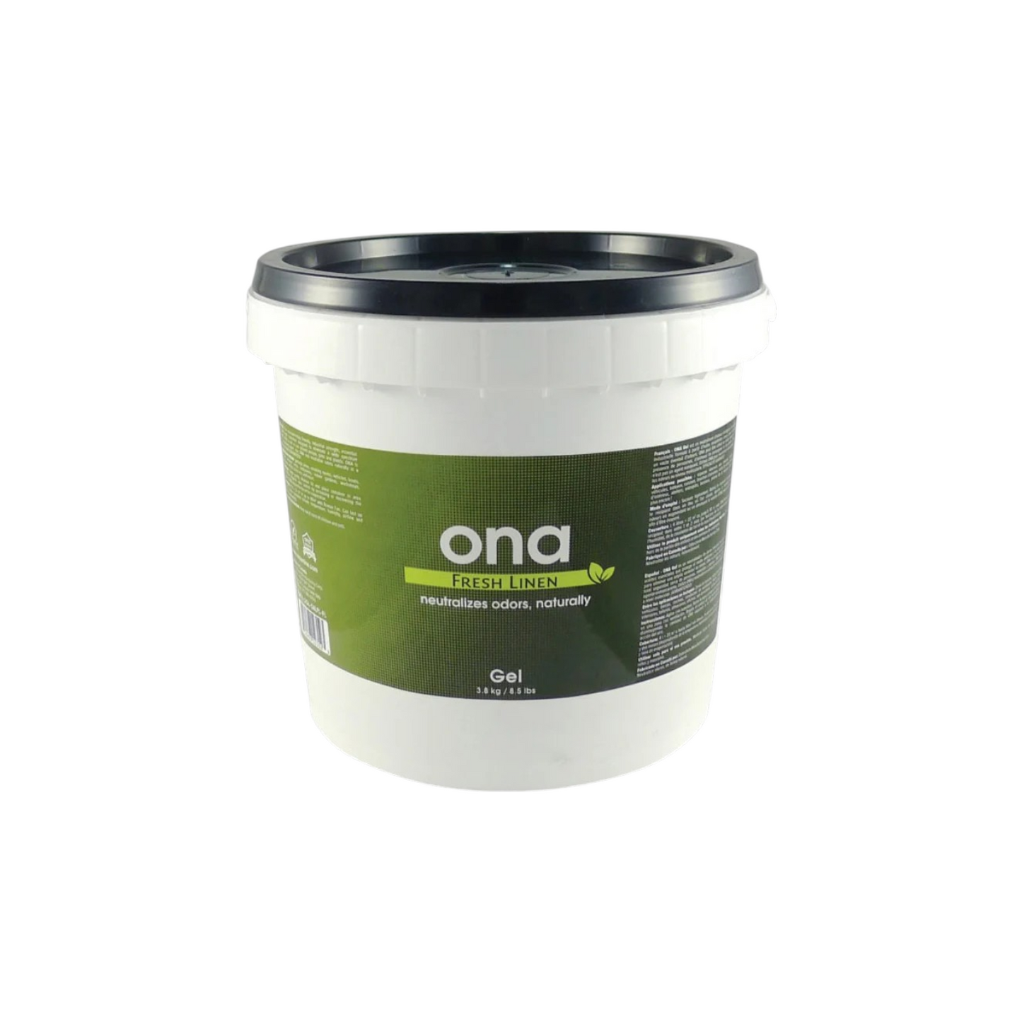 ONA Gel Linge Frais – Neutralisateur d'odeurs longue durée, seau de 3,8 kg
