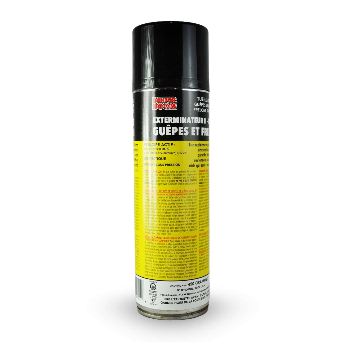 Aérosol Doktor Doom Guêpes & Frelons, 450g | Destruction de Nids | L'exterminateur en ligne