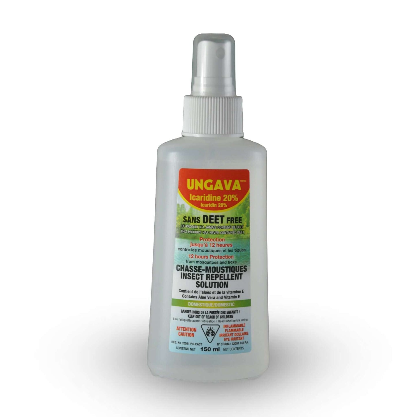 UNGAVA, Chasse-Moustique Icaridine 20% 150ml Sans Deet | L'exterminateur en ligne