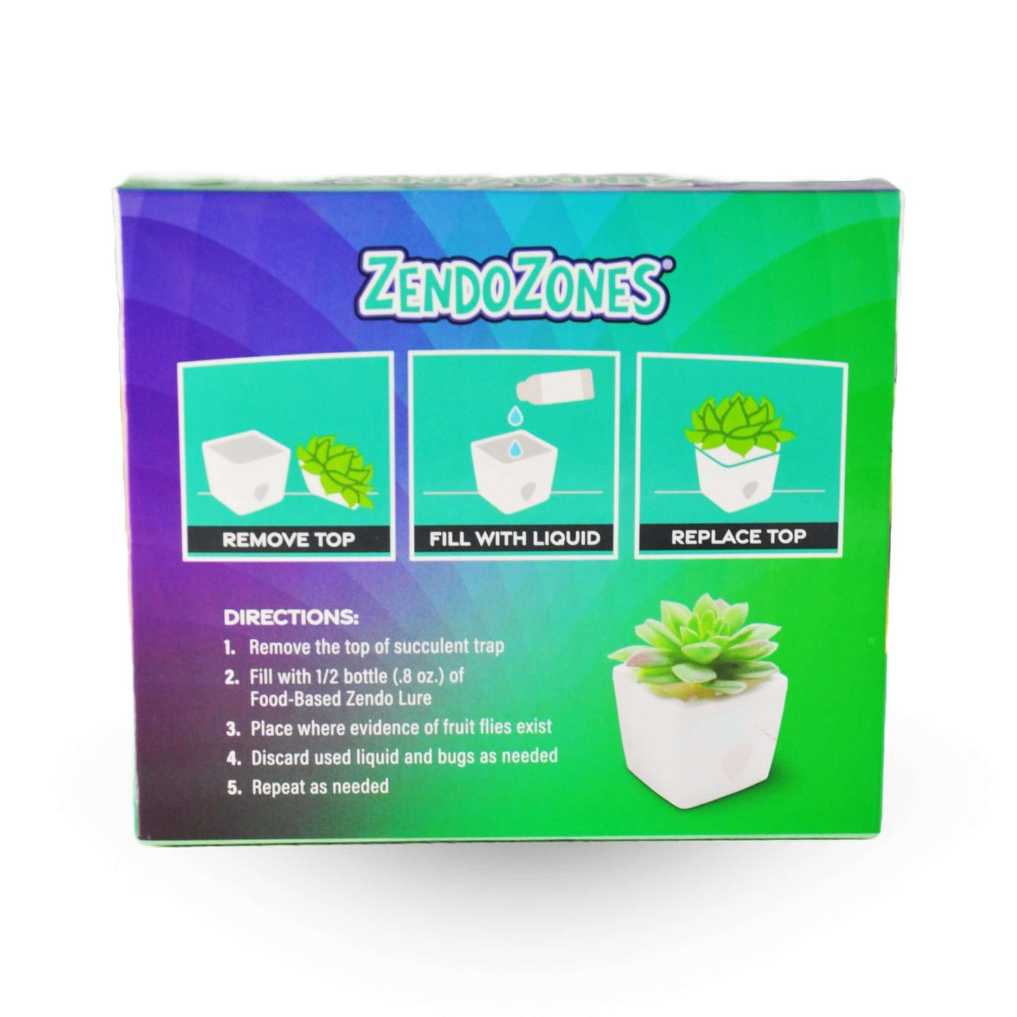 Zendozone Piège à Mouches à Fruits (1 piège + leurre 1,7 oz) 1818-TT | L'exterminateur en ligne