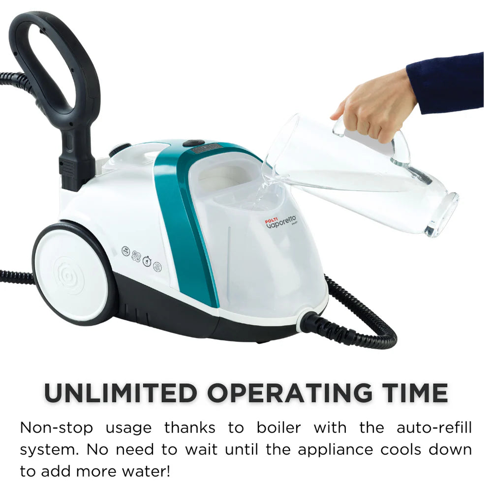 Polti Vaporetto Smart 100 – Nettoyeur vapeur haute pression avec 10 accessoires et autonomie illimitée