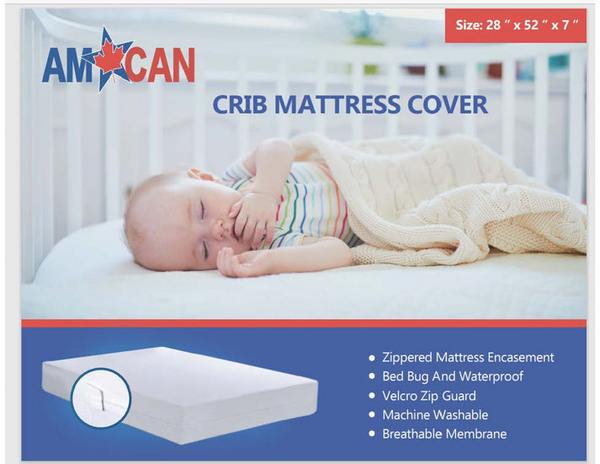 Housse de matelas pour lit de bébé 28"x52"x7"