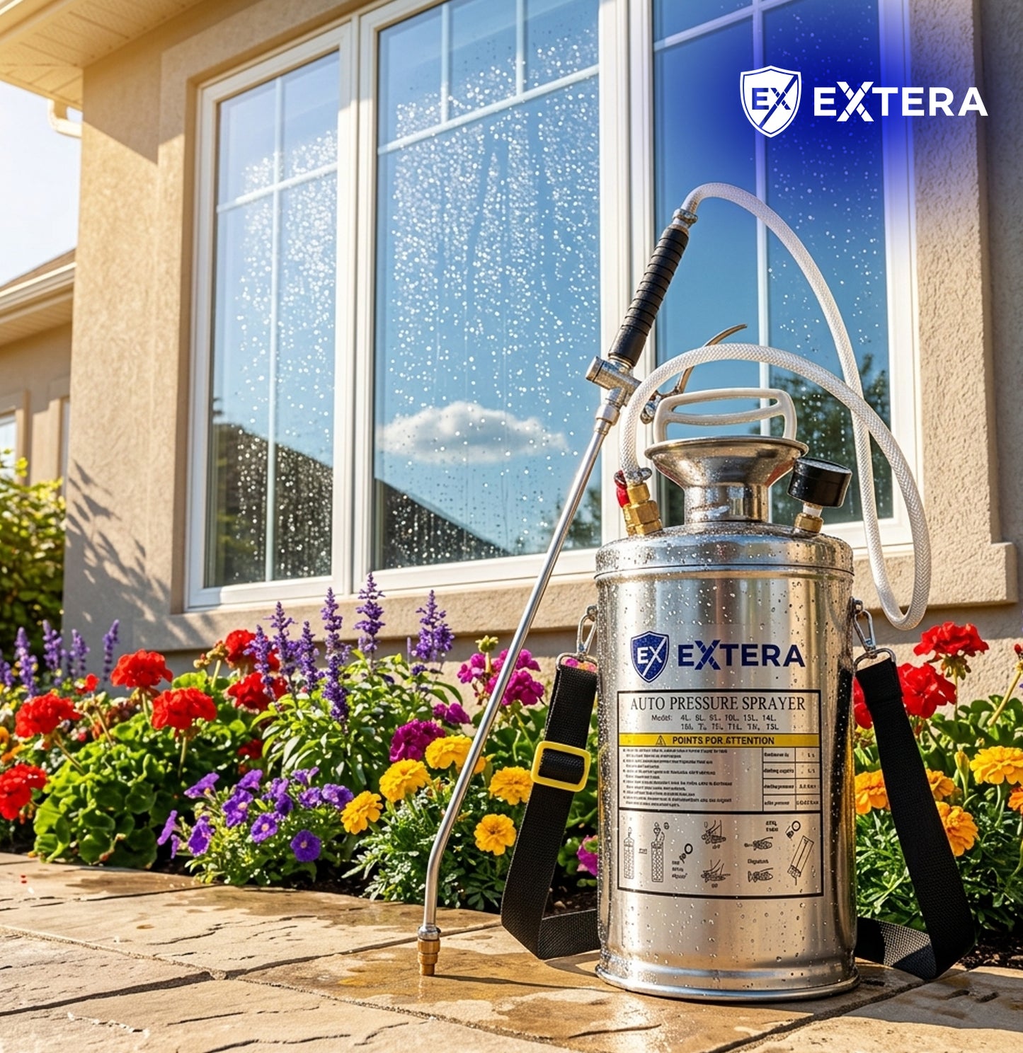 EXTERA Stainless Steel Pressure Sprayer | Chemical Resistant