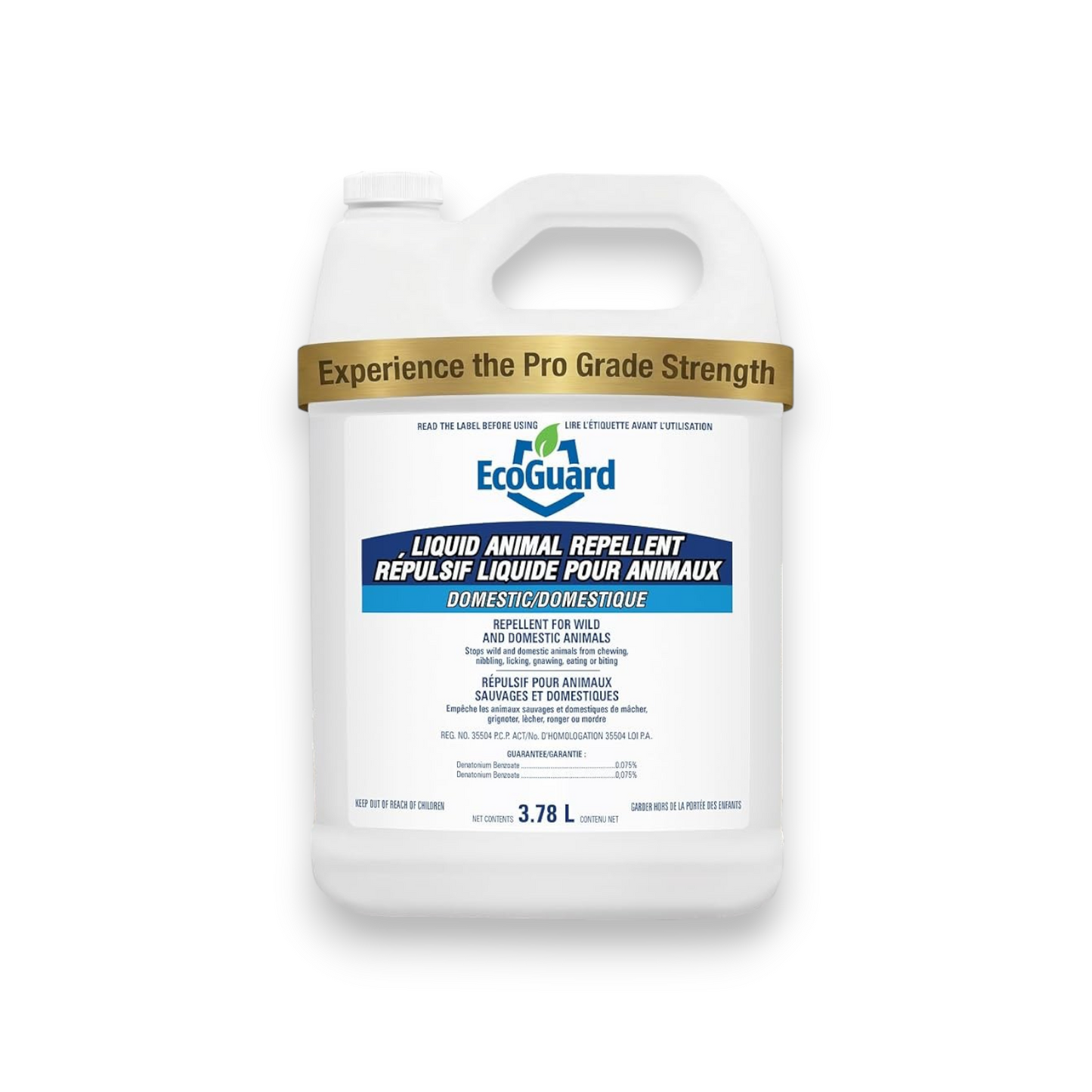 Répulsif liquide pour animaux EcoGuard – 3,78 L, prête à l'emploi