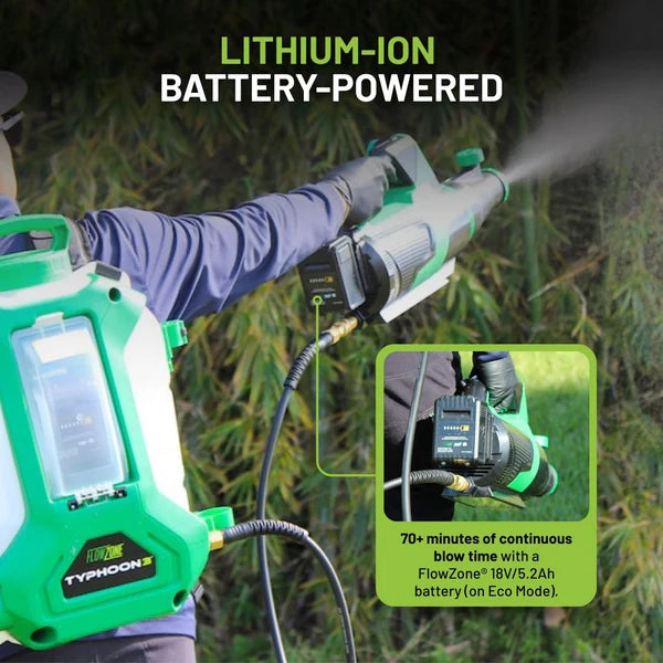Souffleur de Brume Portatif Vortex Flex™ à Batterie Flowzone– Brumisateur Dorsal