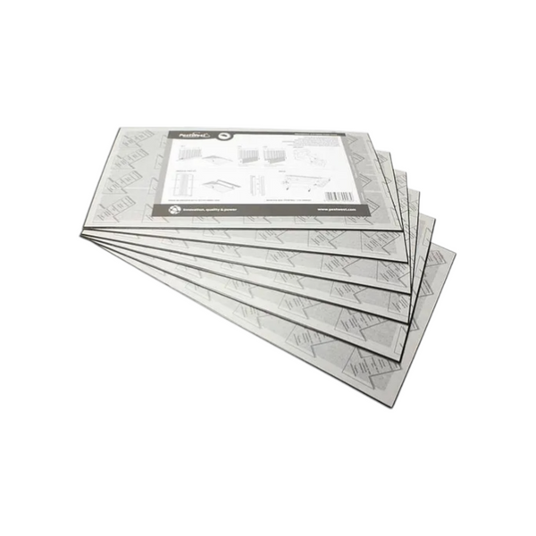 Mantis Classic Premium Adhesive Pads – 17¾ x 9½ in, Black, Pack of 6