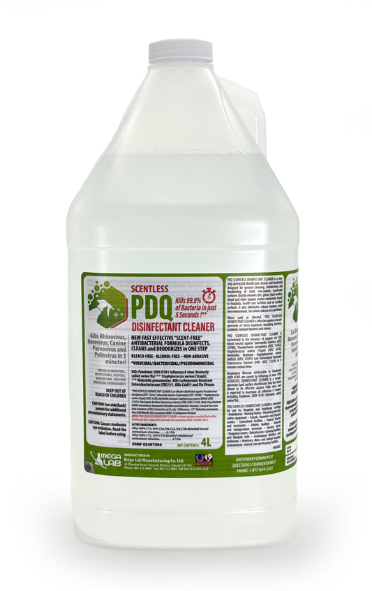 PDQ – Virucidal and Bactericidal disinfectant cleaner, approved for COVID-19.