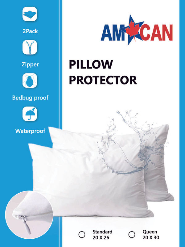 Housses de protection pour oreillers – Paquet de 2