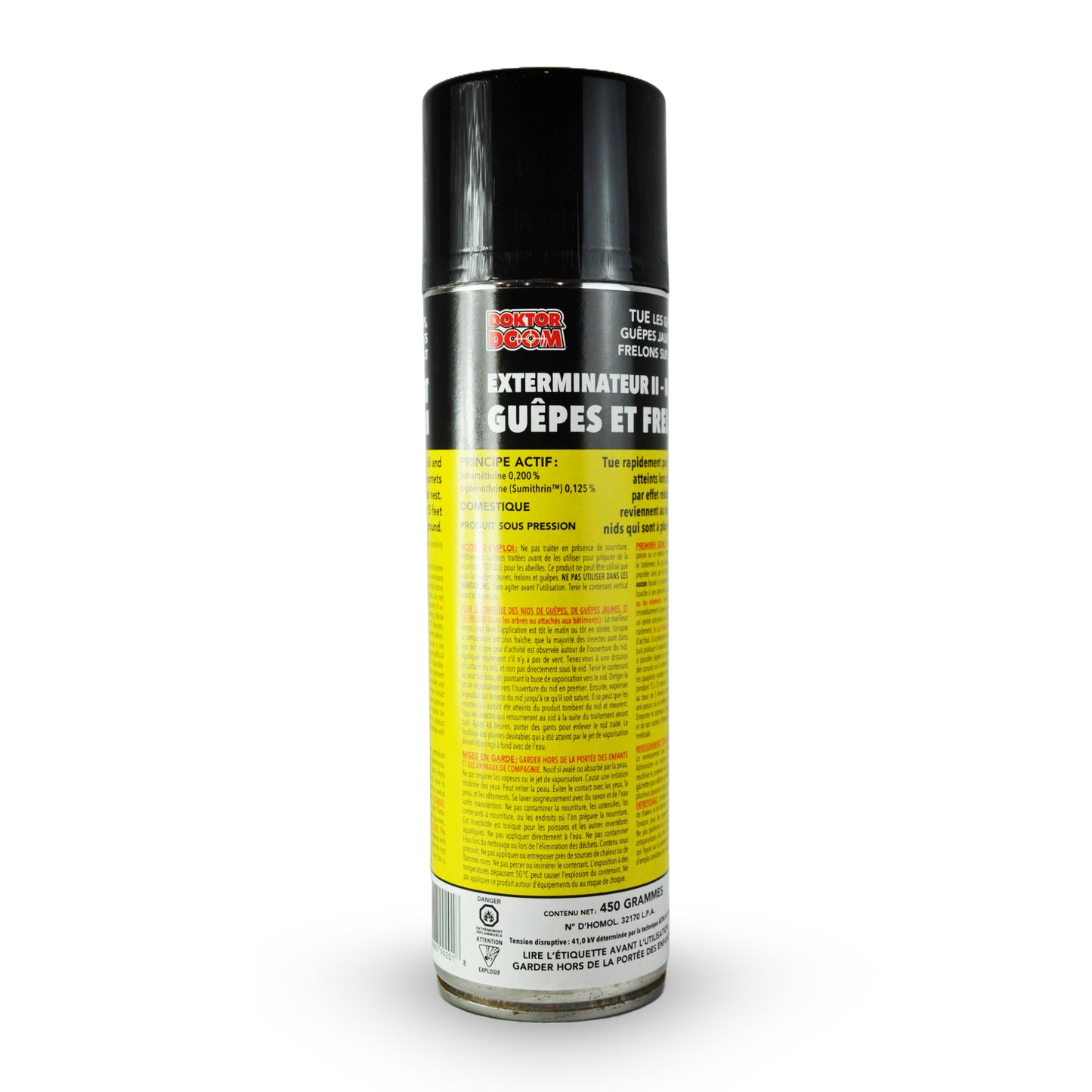 Doktor Doom Aerosol Kills Wasps &amp; Hornets on Contact - Destroys Nests, 450g