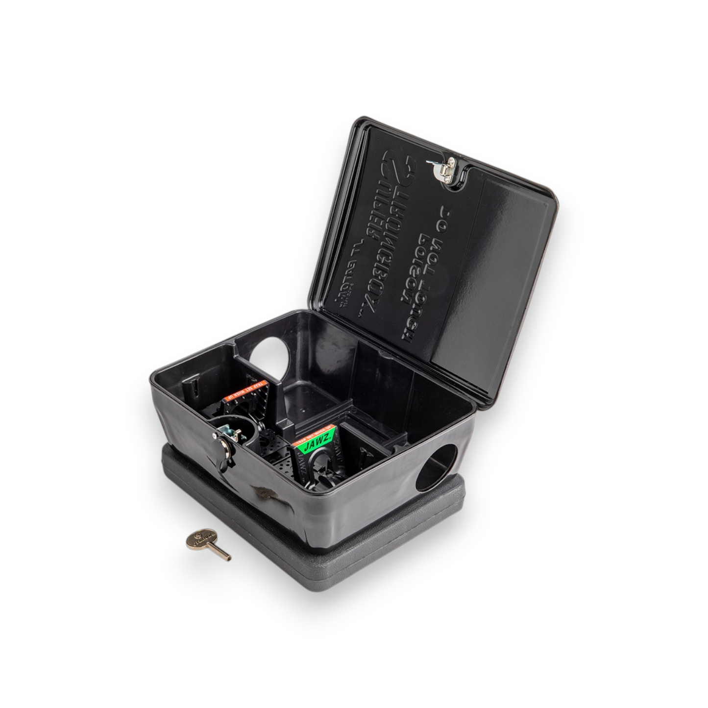 Station d'Appâtage Inviolable JT Eaton 912-BK Super Strongbox – Acier Thermolaqué Noir, Pavé Inclus