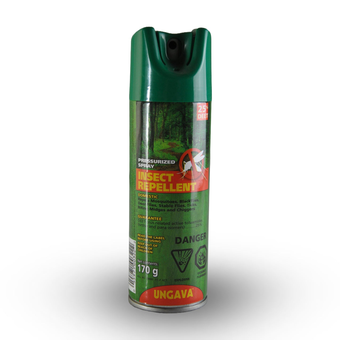 UNGAVA, Chasse-Moustique Vaporisateur 25% DEET 170g