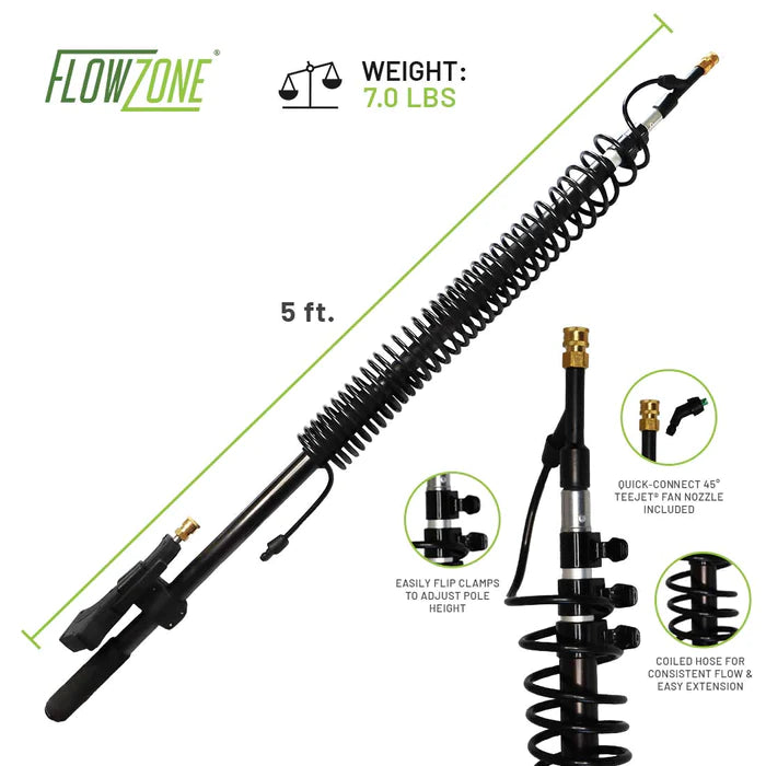 FlowZone 24-Foot Telescoping Wand with 45° Flat Fan Nozzle – FZAAOZ